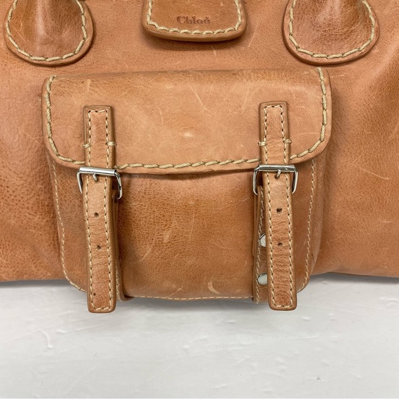 Chloe Edith Satchel Tan LIKE NEW - Picture 4 of 13